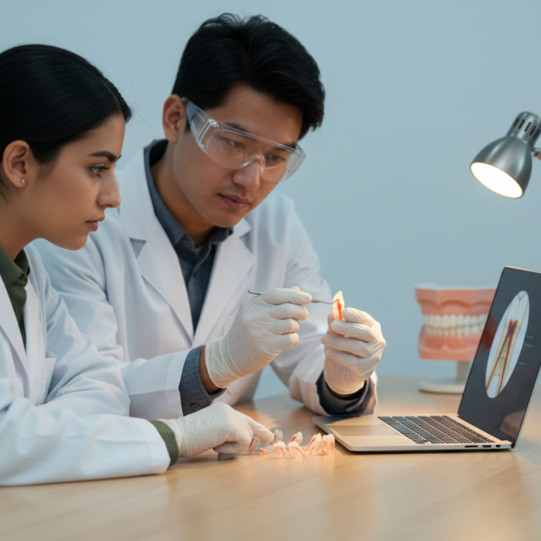 Omega Endodontik Şeffaf Kanallı Köklü Dişler