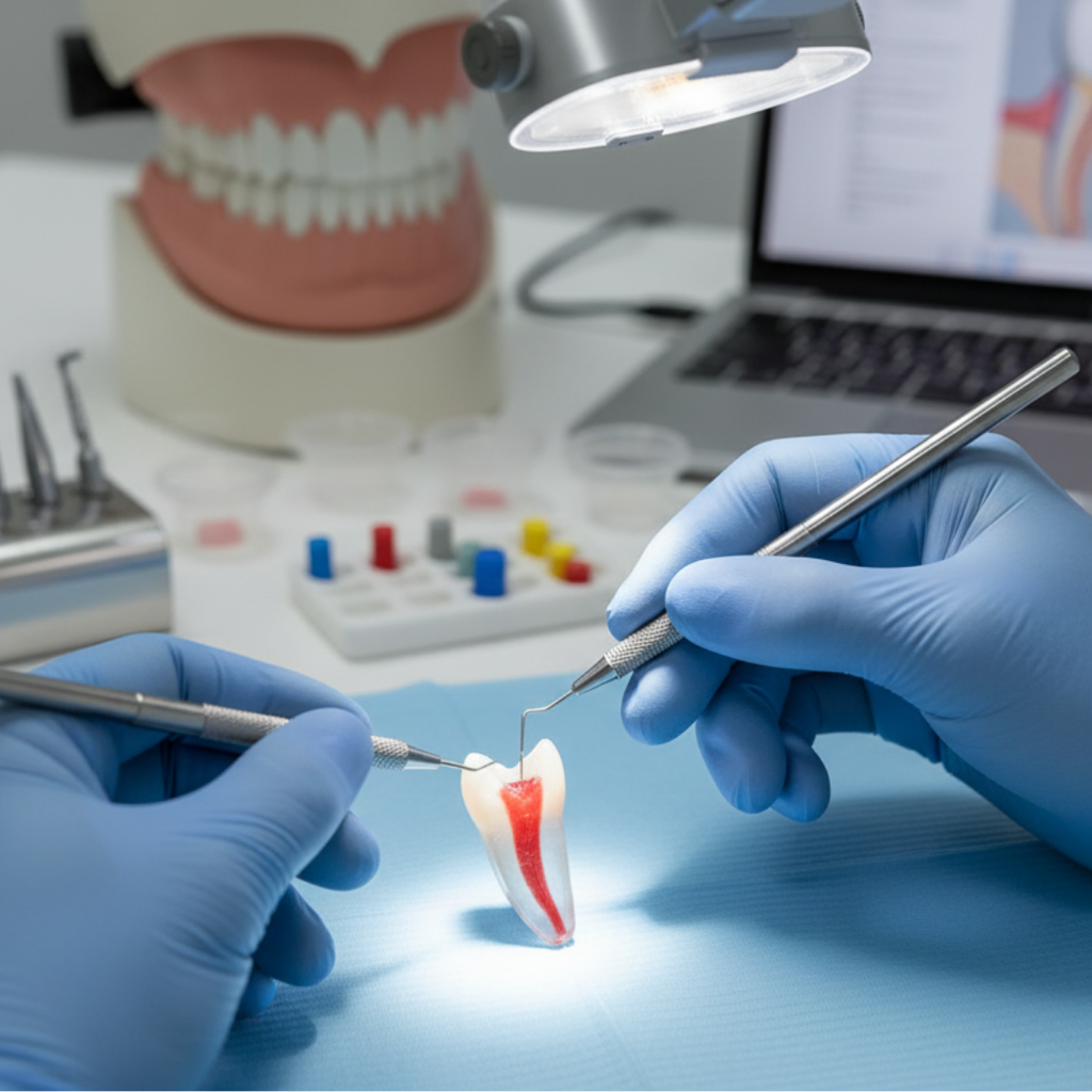 Omega Endodontik Şeffaf Kanallı Köklü Dişler
